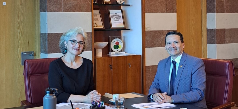 Embajador de Colombia y la Ministra de Educación del Líbano dialogan sobre la Beca Colombia 2025 ofrecida por el ICETEX para ciudadanos extranjeros