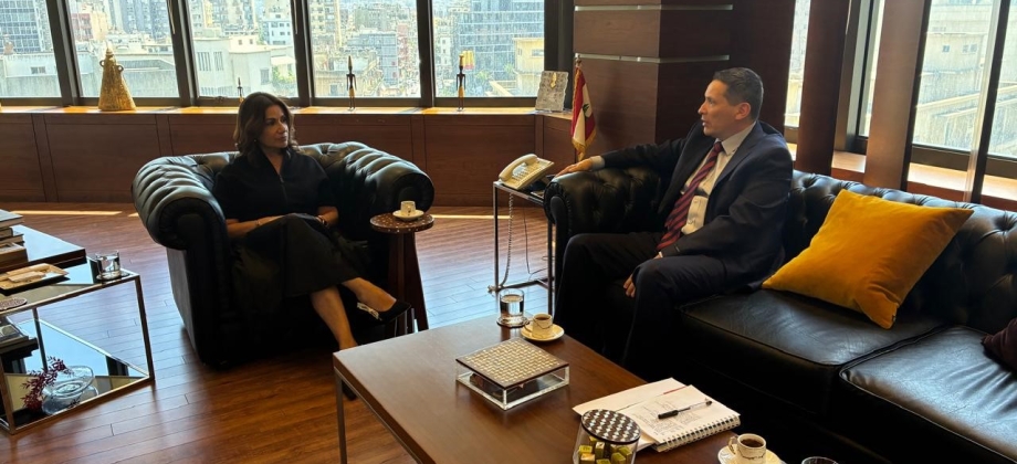 Embajador de Colombia dialogó con la Ministra de Asuntos Sociales del Líbano sobre desarrollo social, inclusión y atención a poblaciones vulnerables