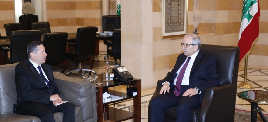 Reunión del Embajador de Colombia Edwin Ostos Alfonso con el Primer Ministro del Líbano Nawaf Salam