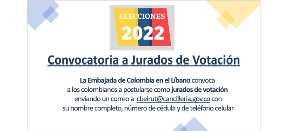 Convocatoria a Jurados de Votación  en 2022