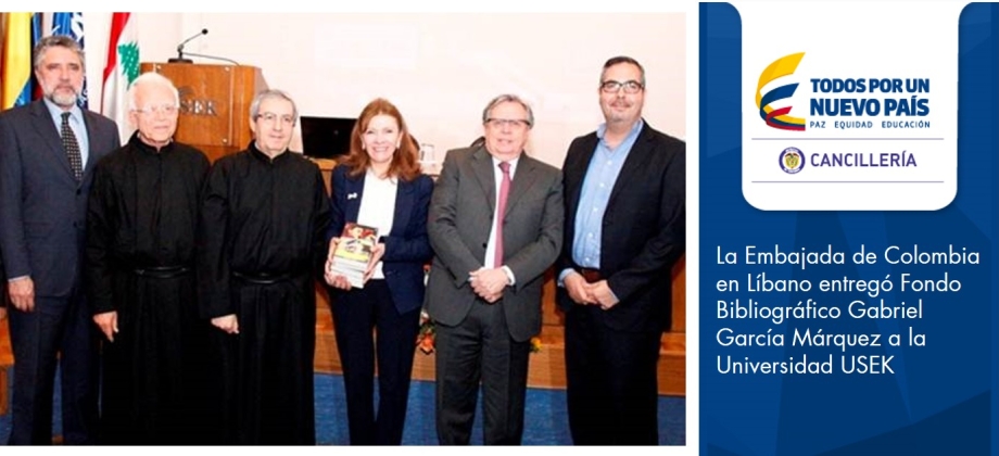 La Embajada de Colombia en Líbano entregó Fondo Bibliográfico Gabriel García Márquez a la Universidad USEK