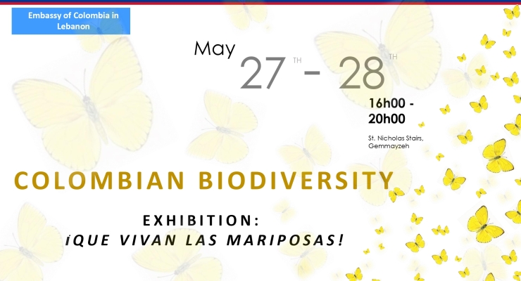 La Embajada de Colombia en el Líbano invita a la exposición “Colombian Biodiversity” a realizarse el 27 y 28 de mayo de 2021