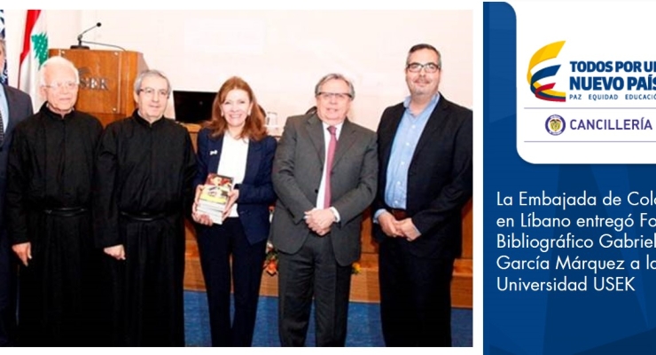 La Embajada de Colombia en Líbano entregó Fondo Bibliográfico Gabriel García Márquez a la Universidad USEK